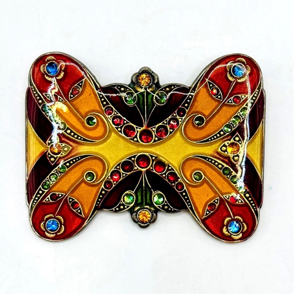 Vintage Catherine Popesco Rhinestone and Enamel Butterfly Brooch-Made in France - Picture 6 of 10